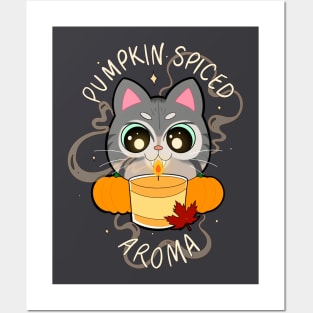 Pumpkin Spice Aroma (Gray) Posters and Art